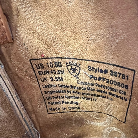 Ariat #35751 legend mens western cowboy boots - Picture 13 of 14